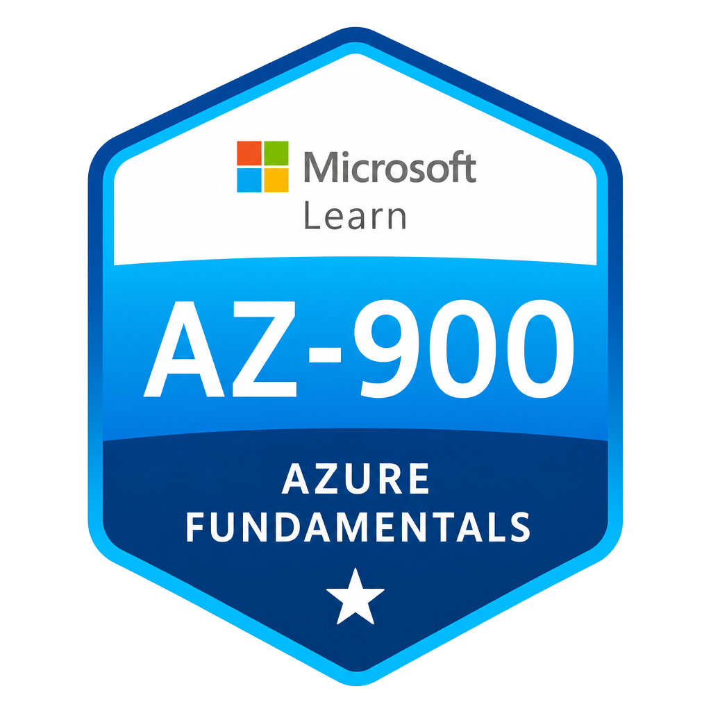AZ-900 certification badge
